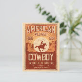 Amerikaans Cowboy Wild West Briefkaart (Staand voorkant)