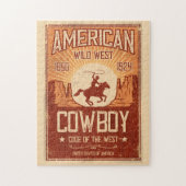 Amerikaans Cowboy Wild West Legpuzzel (Verticaal)