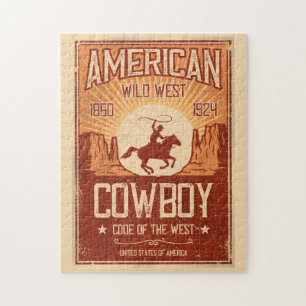 Amerikaans Cowboy Wild West Legpuzzel