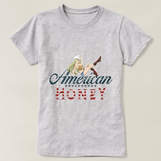 Amerikaans Cowgirl T-shirt (Design voorkant)