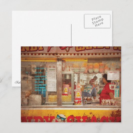 Amerikaans - de Snoep shack Briefkaart (Voorkant / Achterkant)