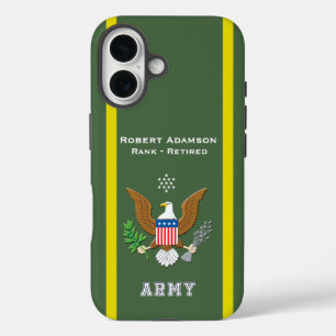 Amerikaans Defensie Embleem - personaliseer met na iPhone 16 Hoesje