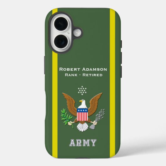 Amerikaans Defensie Embleem - personaliseer met na Case-Mate iPhone Case (Achterkant)