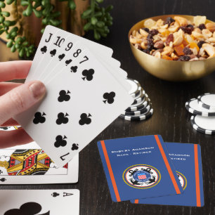 Amerikaans Defensie-embleem - personaliseer met na Pokerkaarten