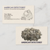Amerikaans Detectorist Visitekaartje (Voorkant / Achterkant)