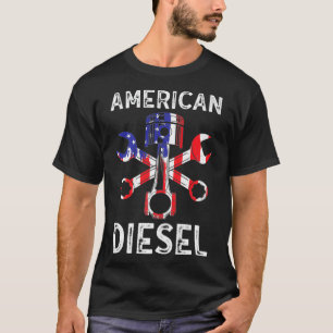 Amerikaans Diesel American Flag Truck Mechanic T-shirt