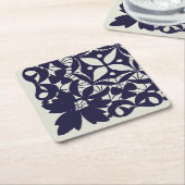 Amerikaans dilemma, 5Edge, blauw op beige papieren Kartonnen Onderzetters (Schuin)