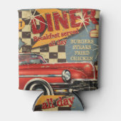  Amerikaans Diner poster: retro stijl Blikjeskoeler (Voorkant)