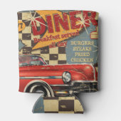  Amerikaans Diner poster: retro stijl Blikjeskoeler (Achterkant)