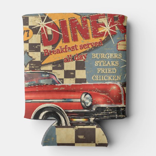  Amerikaans Diner poster: retro stijl Blikjeskoeler (Achterkant)