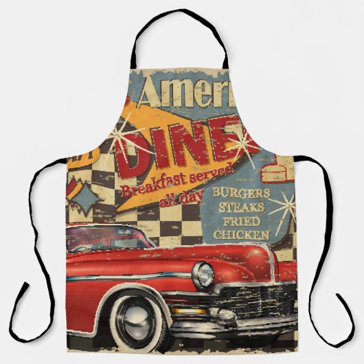 Amerikaans Diner poster: retro stijl Schort (Voorkant)