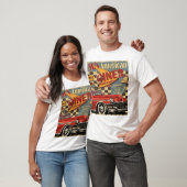 Amerikaans Diner poster: retro stijl T-shirt (Unisex)