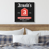 Amerikaans diner uit de jaren 50 canvas afdruk (Insitu (Slaapkamer))