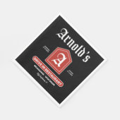 Amerikaans diner uit de jaren 50 servet (Hoek)