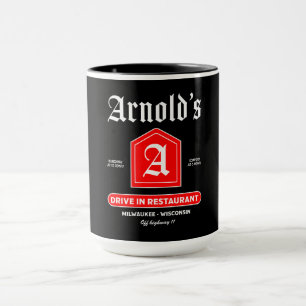 Amerikaans diner uit de jaren vijftig mok