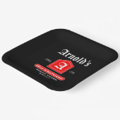 Amerikaans diner uit de jaren vijftig papieren bordje (Gebogen)