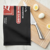 Amerikaans diner uit de jaren vijftig theedoek (Quarter Fold)