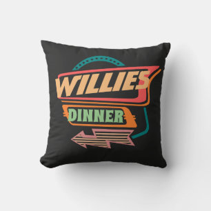  - amerikaans dinerbord retro - stijl gooi pi kussen