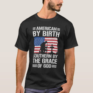 Amerikaans door geboorte zuidelijk door de genade t-shirt
