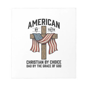 Amerikaans door het geloof Christelijke Vader Patr Notitieblok