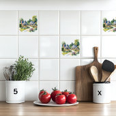 Amerikaans dorp tegeltje