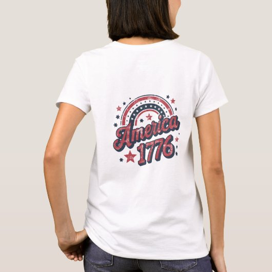 Amerikaans Drink Can 1776 T-shirt (Achterkant)