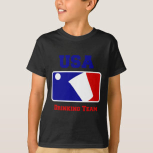 Amerikaans drinkteam grappig feest bierpong spel  t-shirt