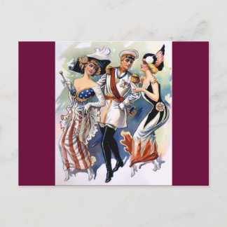 Amerikaans-Duits Man voor dames Briefkaart