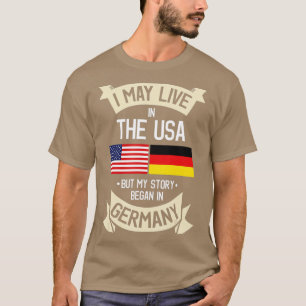 Amerikaans-Duitse vlag Duitsland rekt Duitsers Gif T-shirt