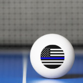Amerikaans dun blauw lijnsymbool pingpongbal (Net)
