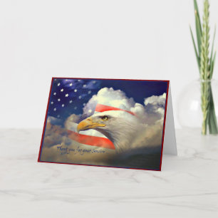 Amerikaans Eagle dankt u de Kaart van de Dag van