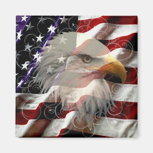Amerikaans Eagle Flag Magnet