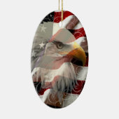 Amerikaans Eagle Flag Oval Ornament (Rechts)