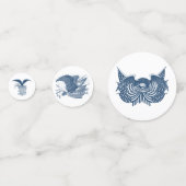 Amerikaans Eagle Guarding USA Patriotic Flag Banne Confetti (Voorkanten)