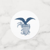 Amerikaans Eagle Guarding USA Patriotic Flag Banne Confetti (Kleine voorkant)