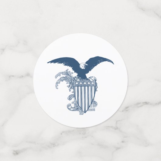 Amerikaans Eagle Guarding USA Patriotic Flag Banne Confetti (Kleine voorkant)