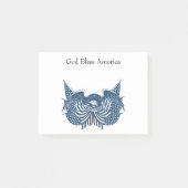 Amerikaans Eagle Guarding USA Patriotic Flag Banne Post-it® Notes (Voorkant)