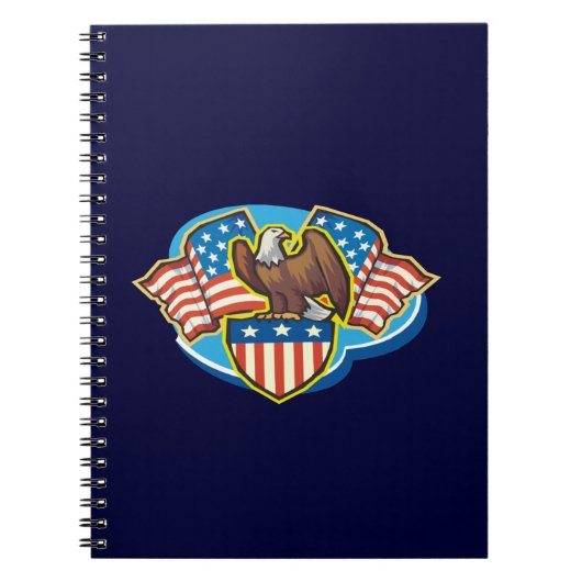 Amerikaans Eagle Spiral Notitieboek (Voorkant)