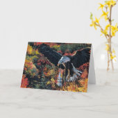 Amerikaans Eagle stijgt over Kerk Kaart (Gele Bloem)