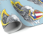 Amerikaans Eagle Wrapping Paper Cadeaupapier (Rol Hoek)