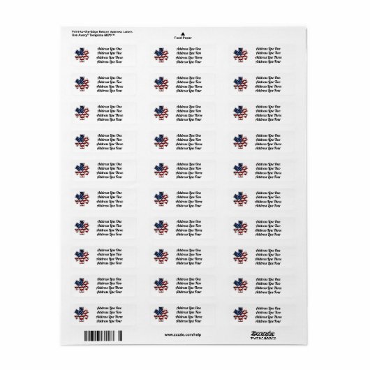 Amerikaans EMS retouradres Etiket (Full Sheet)