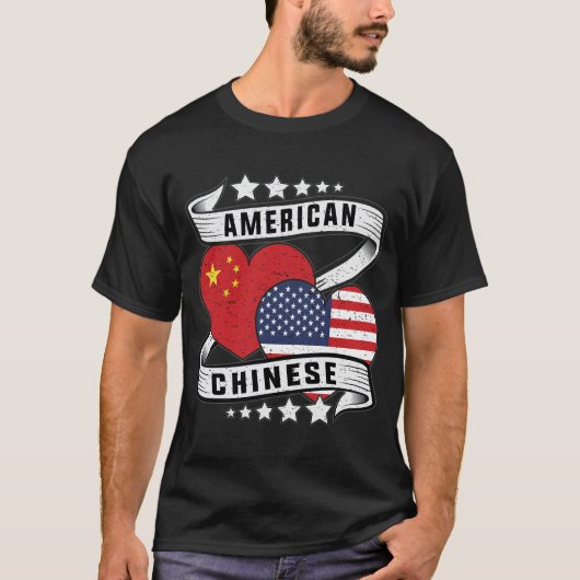 Amerikaans en Chinees shirt Half Amerikaans (Voorkant)