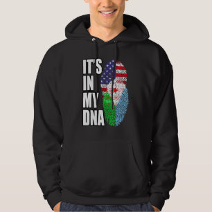 Amerikaans En Djiboutiaans Meng Dna Vlag Erfgoed Hoodie