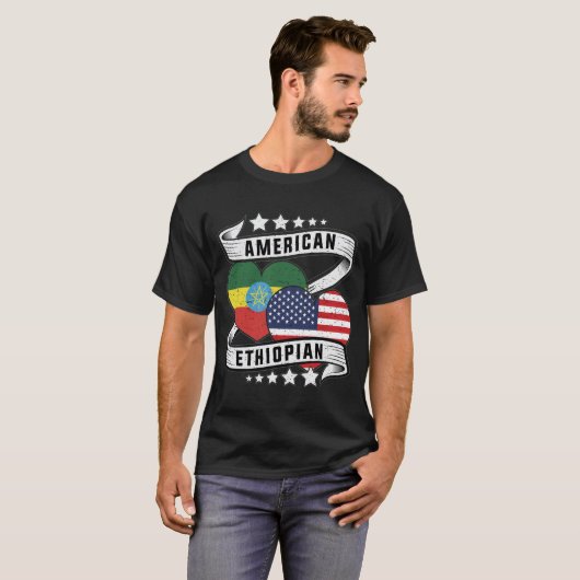 Amerikaans en Ethiopisch shirt (Voorkant volledig)