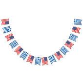 Amerikaans en Grieks internationaal huwelijksfeest Vlaggetjes (Alle)