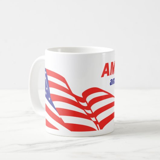 Amerikaans en trots op zijn Mok (Voorkant links)