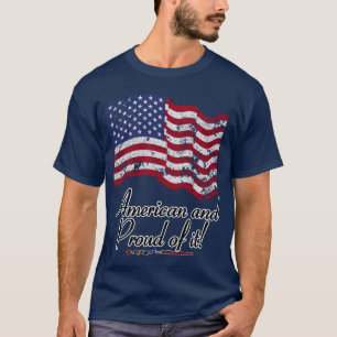 Amerikaans en trots. t-shirt