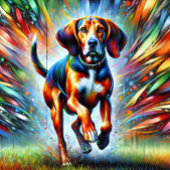 Amerikaans Engels Coonhound Dog Acryl Portret Legpuzzel