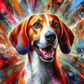 Amerikaans Engels Coonhound Dog Acryl Portret Legpuzzel
