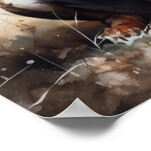 Amerikaans Engels Coonhound Dog Art Print Poster (Hoek)